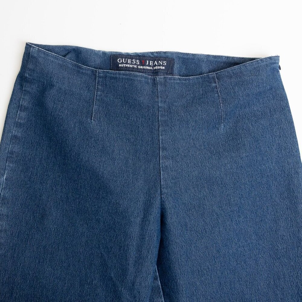 Guess Jeans Flare Side Zip Stretchy Bootcut Y2K Mid Wash Blue Size 29 USA - Picture 4 of 15